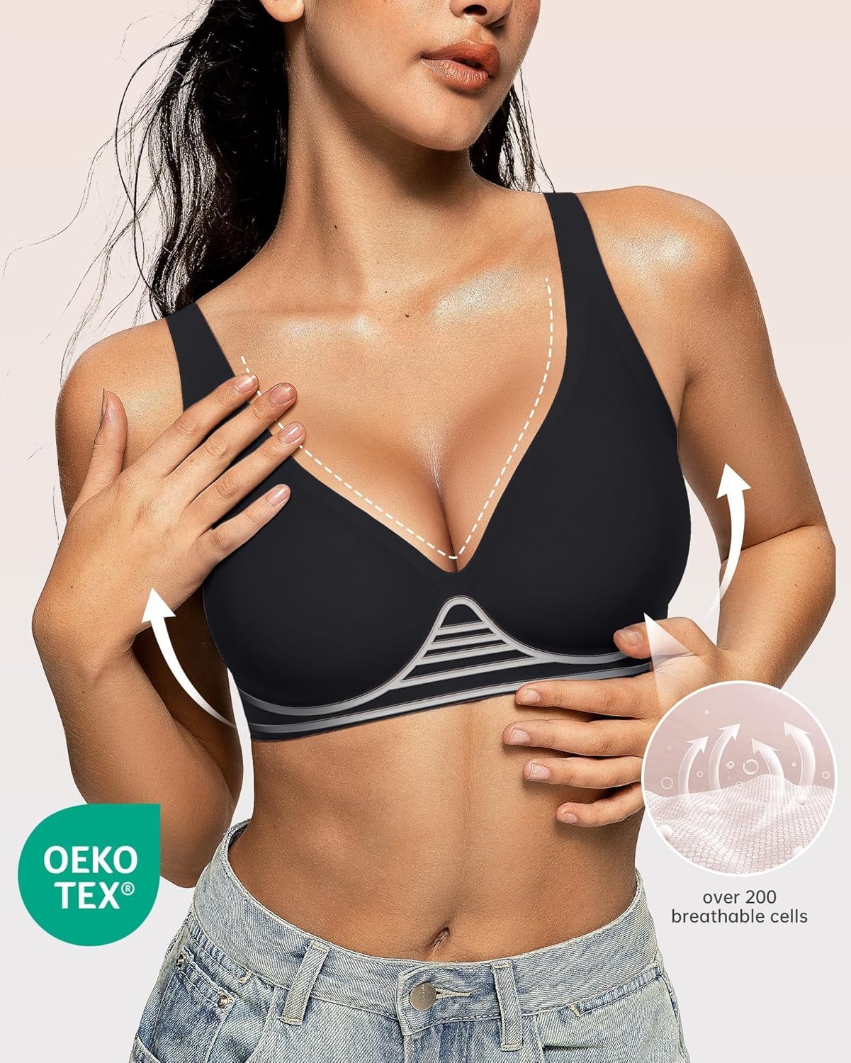 Comfortable Wireless Push-Up Bra